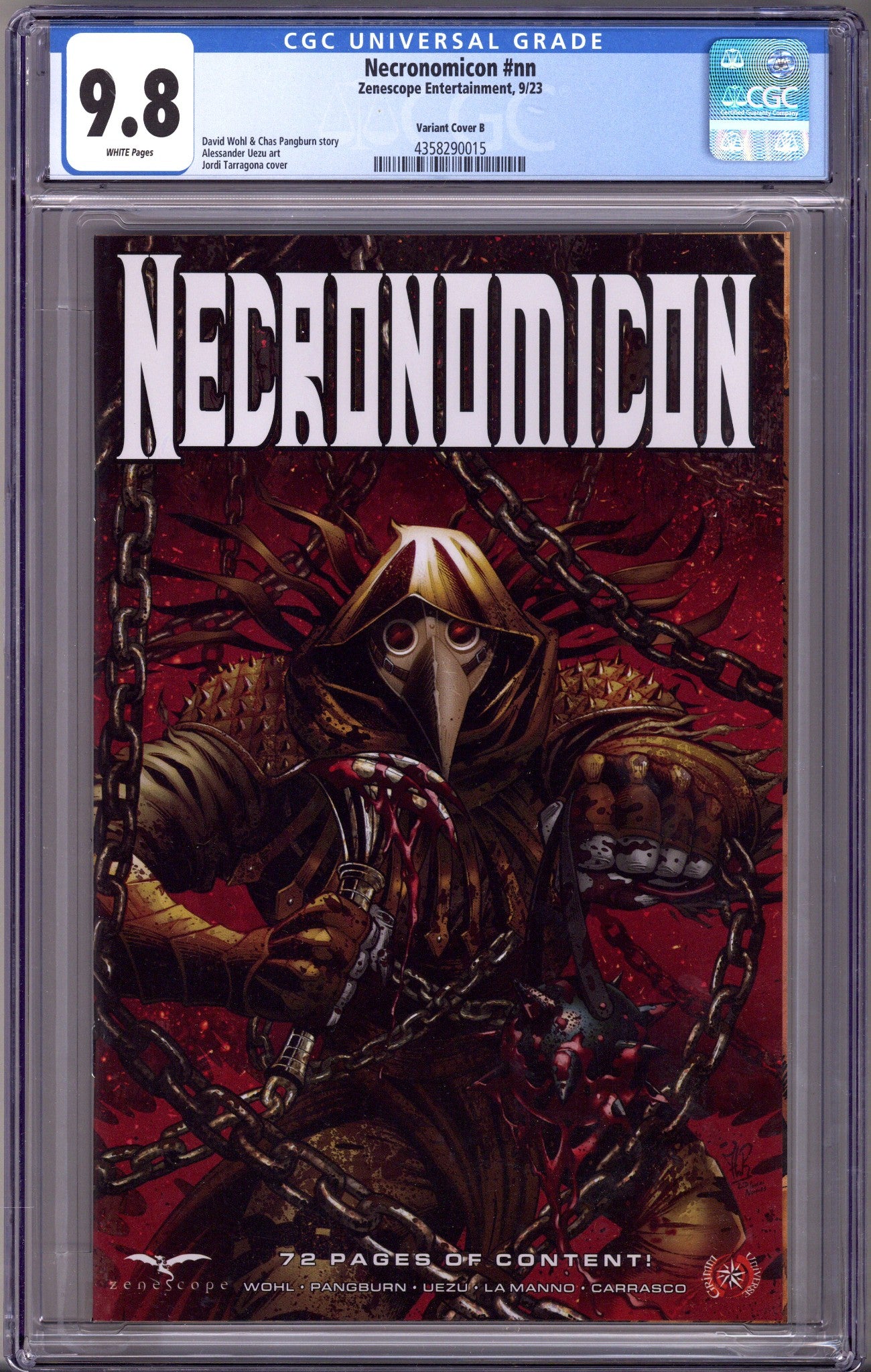 Necronomicon 1 CGC 9.8 (NM/M) (2023) Tarragona Variant