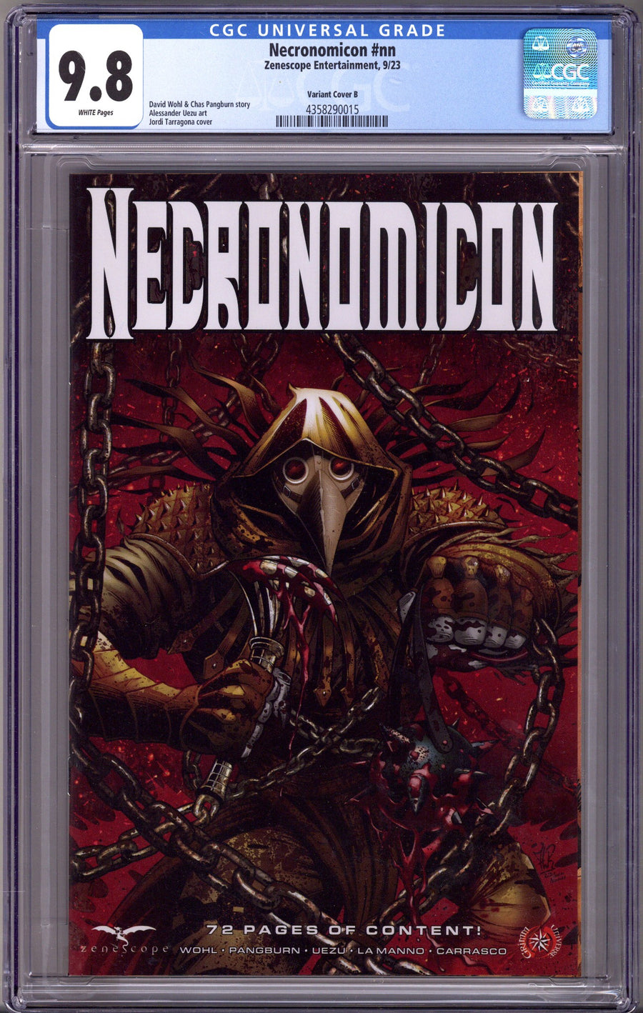 Necronomicon 1 CGC 9.8 (NM/M) (2023) Tarragona Variant