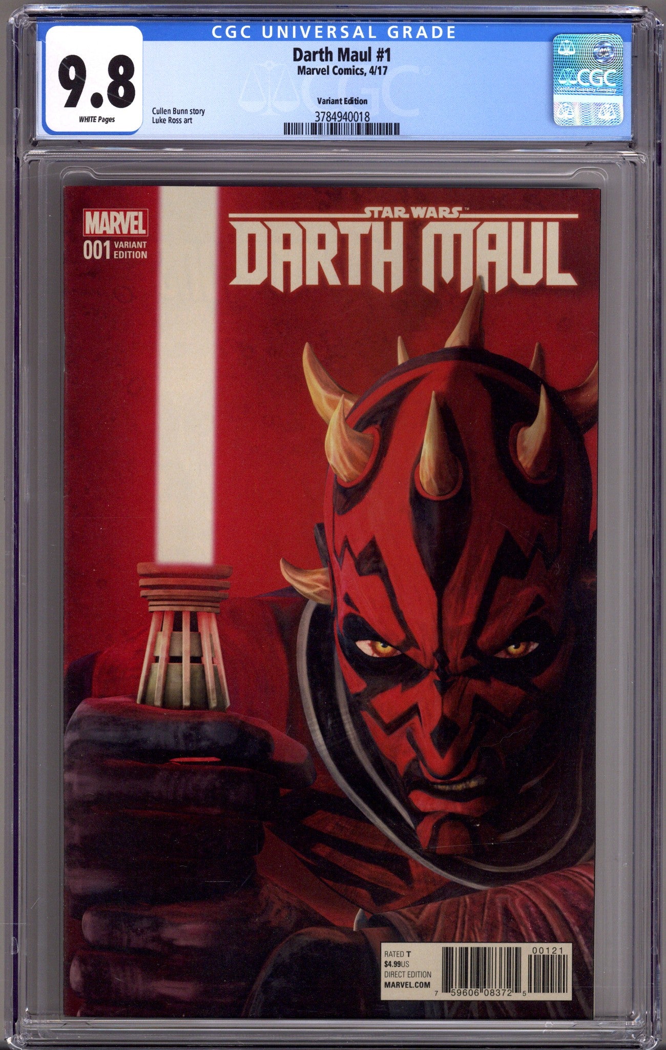 Star Wars: Darth Maul   1 CGC 9.8 (NM/M)   (2017) Albuquerque Animation   Incentive Variant  