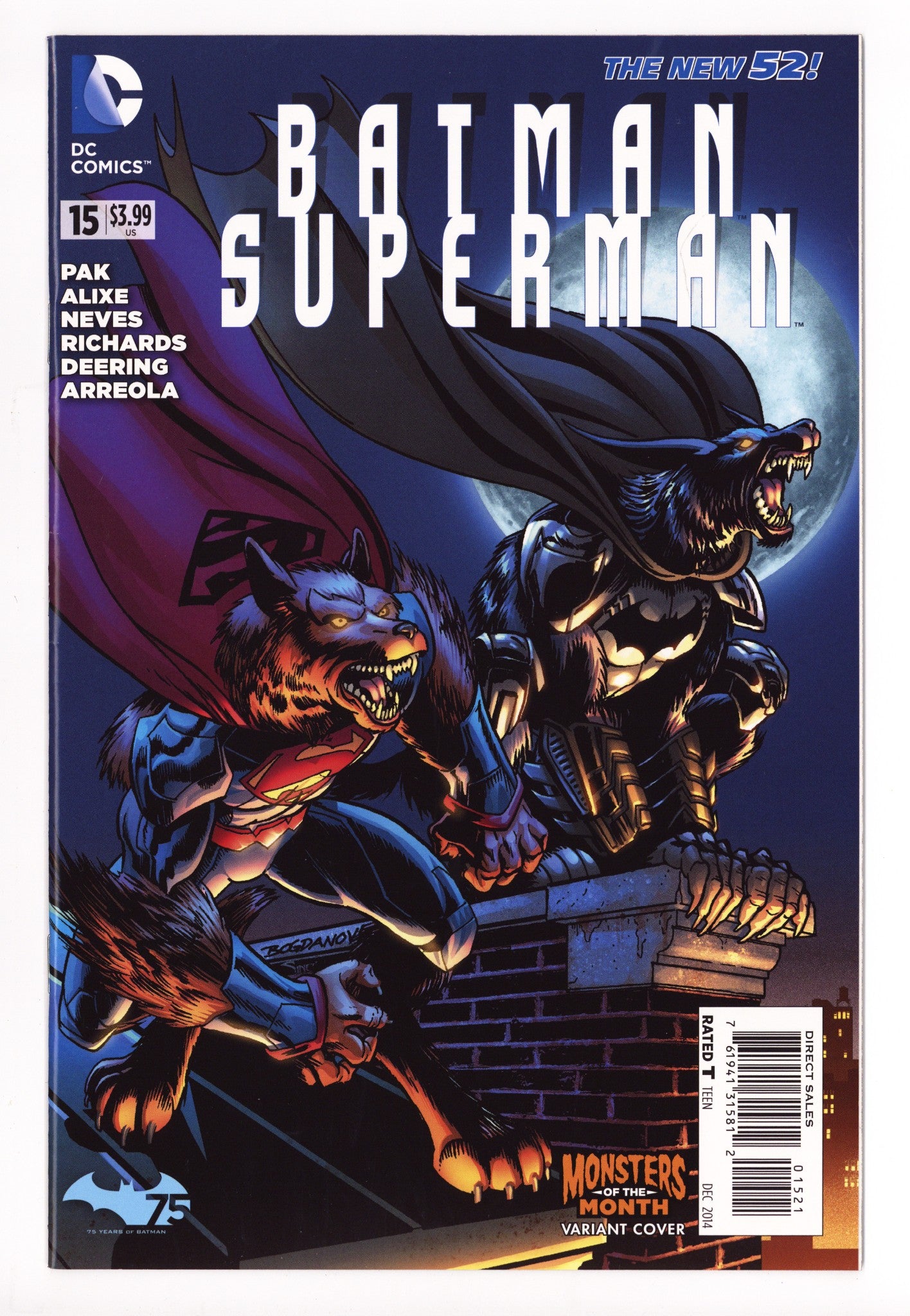 Batman / Superman Vol 1 15 High Grade (2014) Bogdanove Variant 
