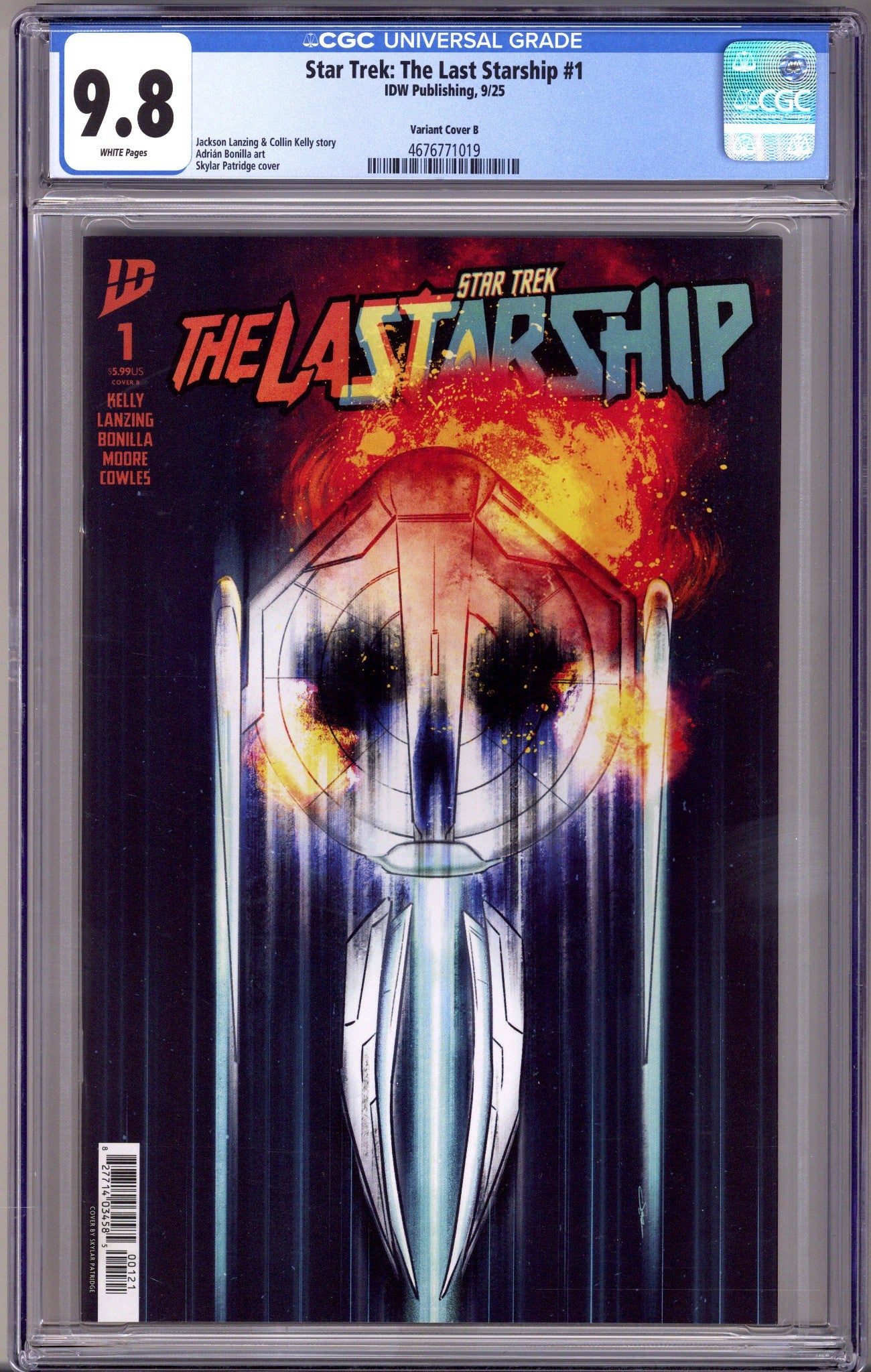 Star Trek: The Last Starship   1 CGC 9.8 (NM/M)   (2025) Partridge     Variant  