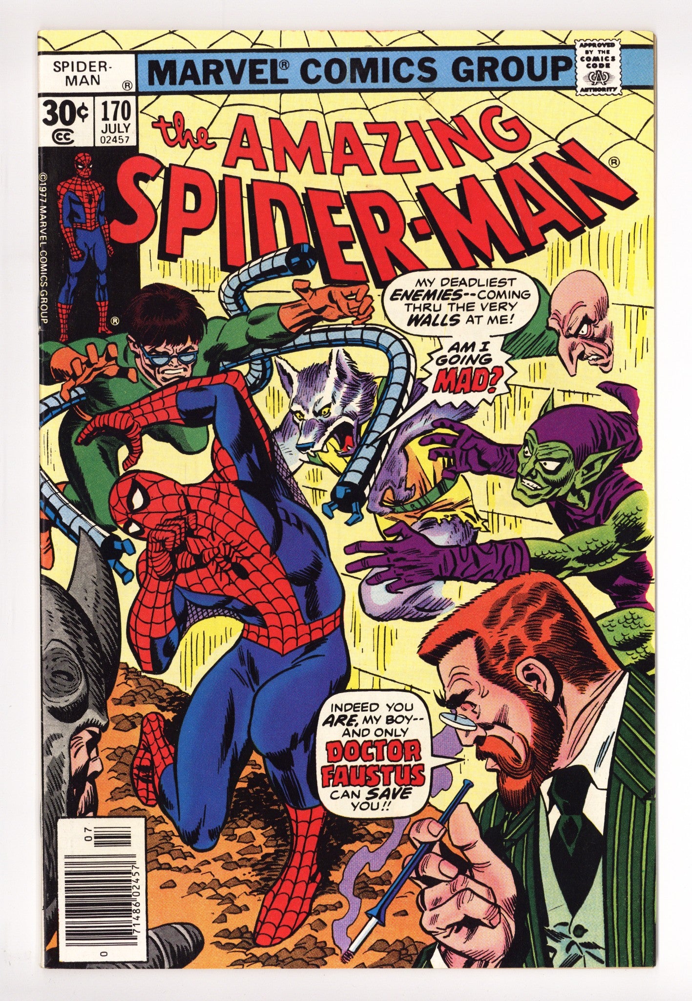 The Amazing Spider-Man Vol 1 170 VF- (7.5) (1977) 