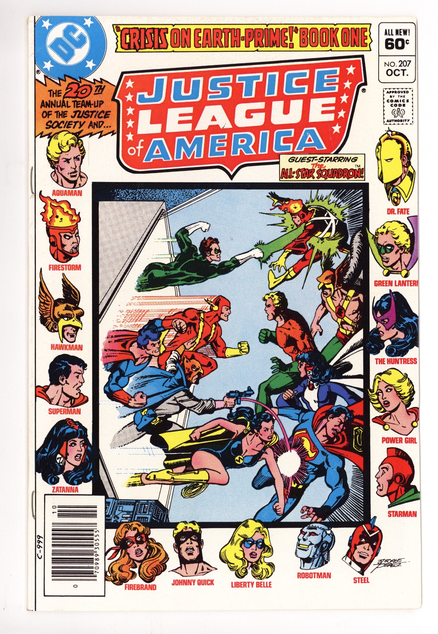 Justice League of America Vol 1 207 Mid Grade (1982) Newsstand 