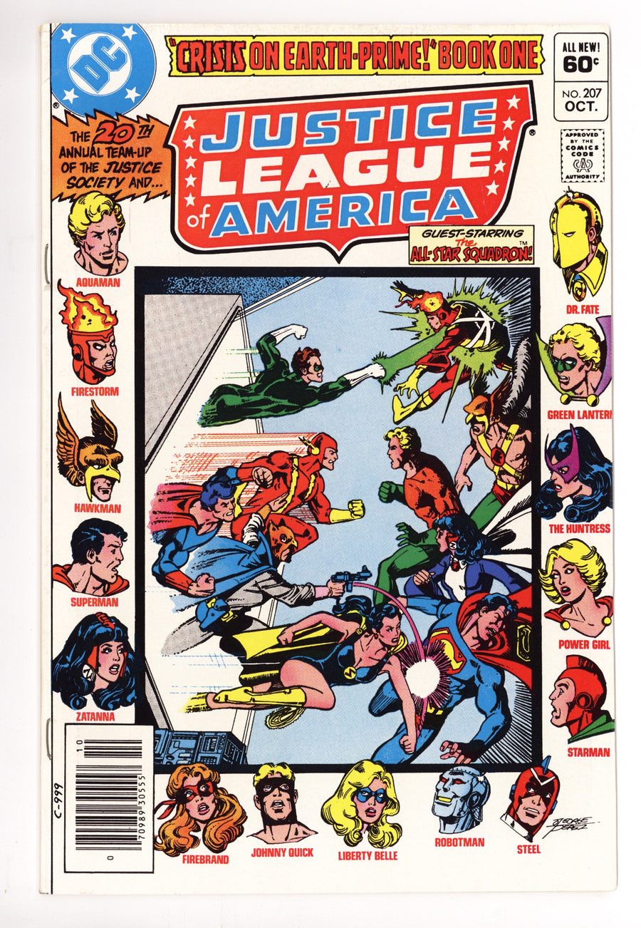 Justice League of America Vol 1 207 Mid Grade (1982) Newsstand 