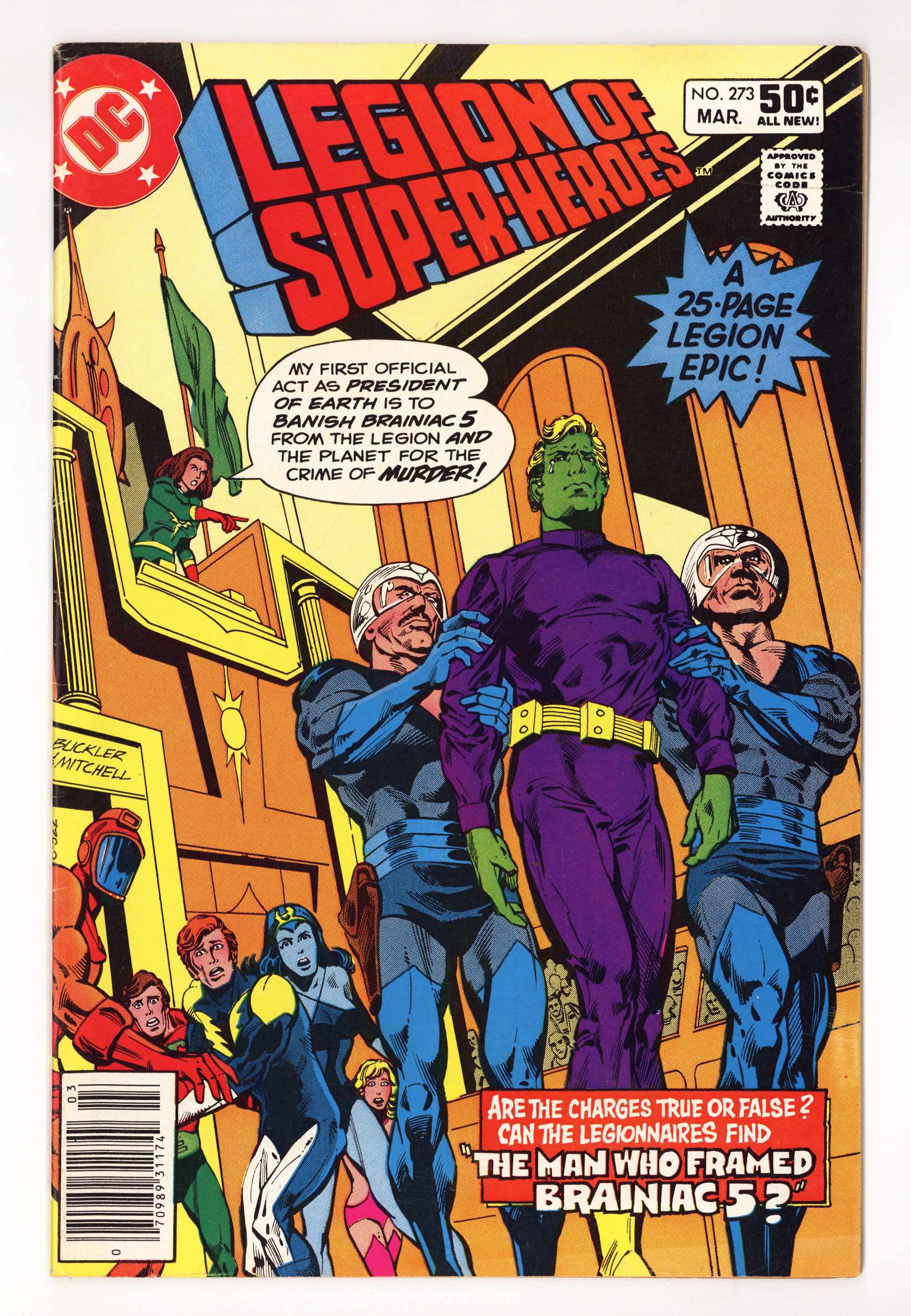 The Legion of Super-Heroes Vol 2 273 High Grade (1981) Newsstand 