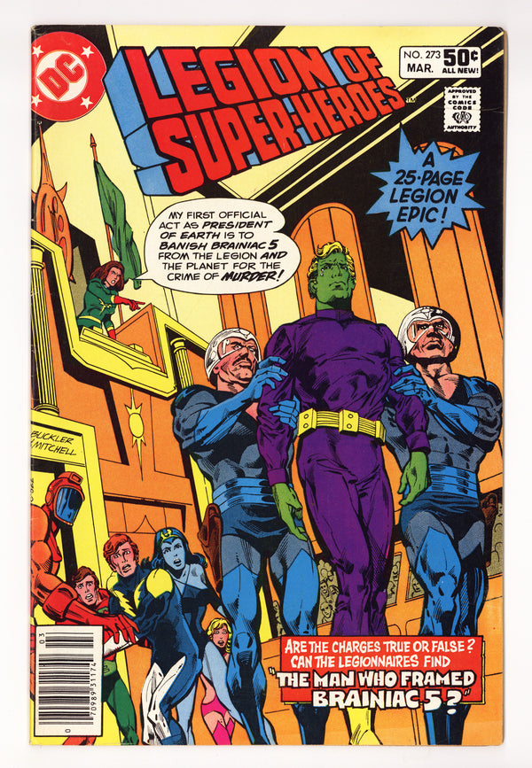 The Legion of Super-Heroes Vol 2 273 High Grade (1981) Newsstand