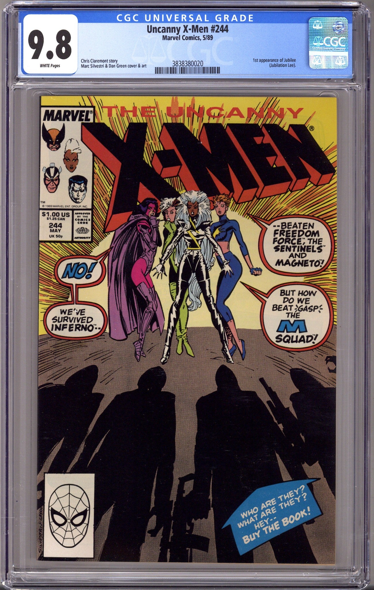 The Uncanny X-Men Vol 1 244 CGC 9.8 (NM/M) (1989) 