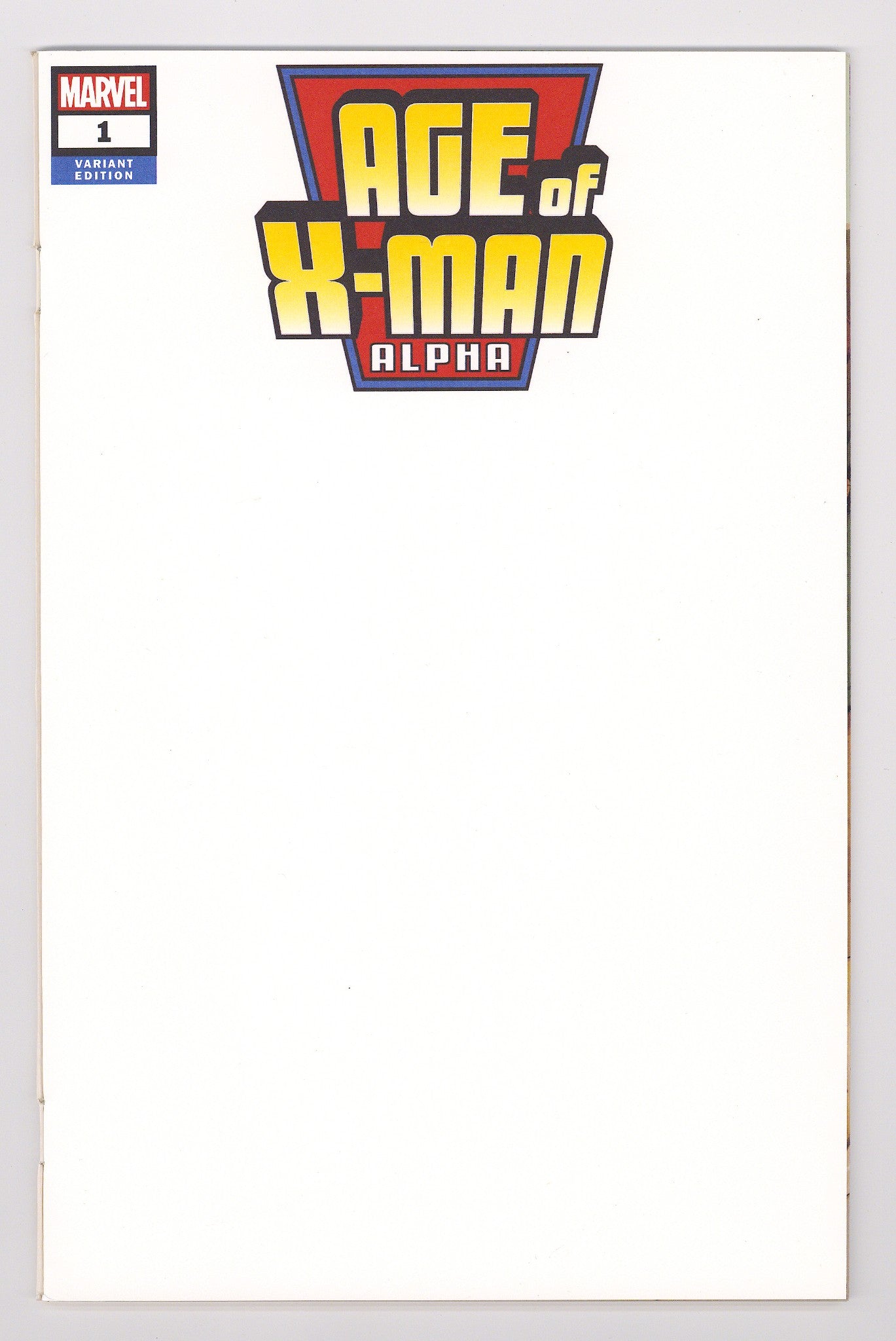 Age of X-Man Alpha 1 High Grade (2019) Blank Variant 