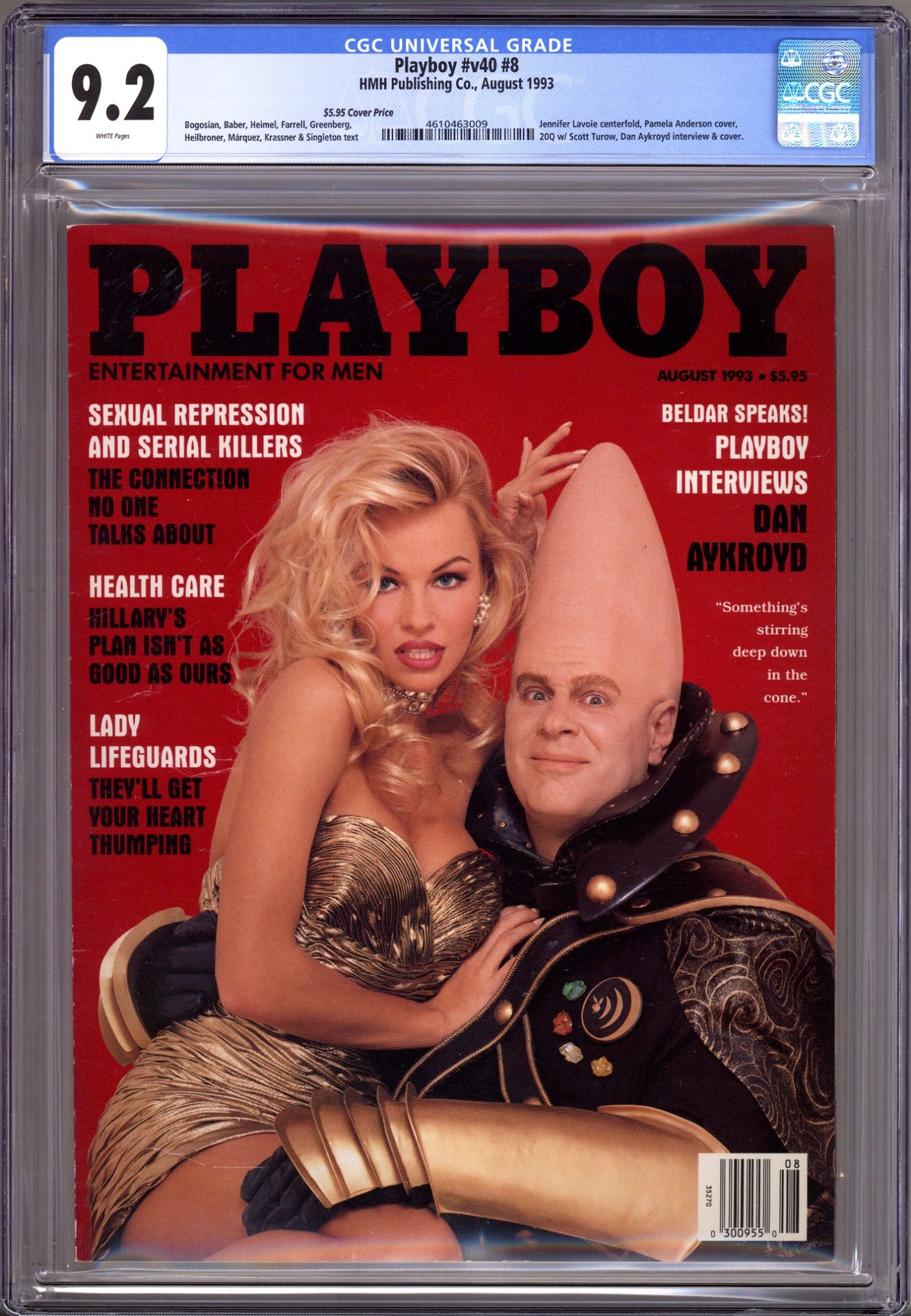 Playboy Vol 40 8 CGC 9.2 (NM-) (1993) Canadian Price Variant 