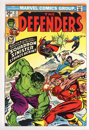 The Defenders Vol 1 13 Mid Grade (1974)