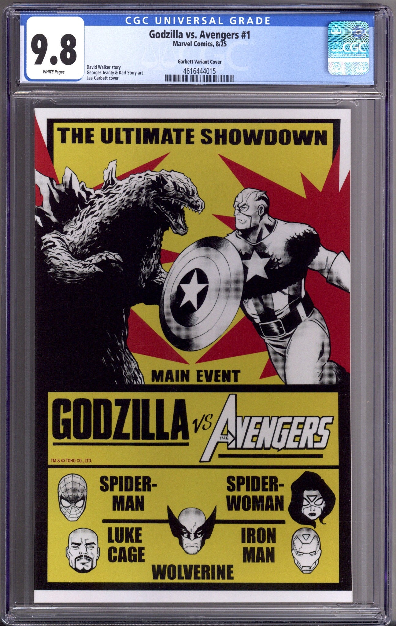 Godzilla vs. Avengers   1 CGC 9.8 (NM/M)   (2025) Garbett     Variant  