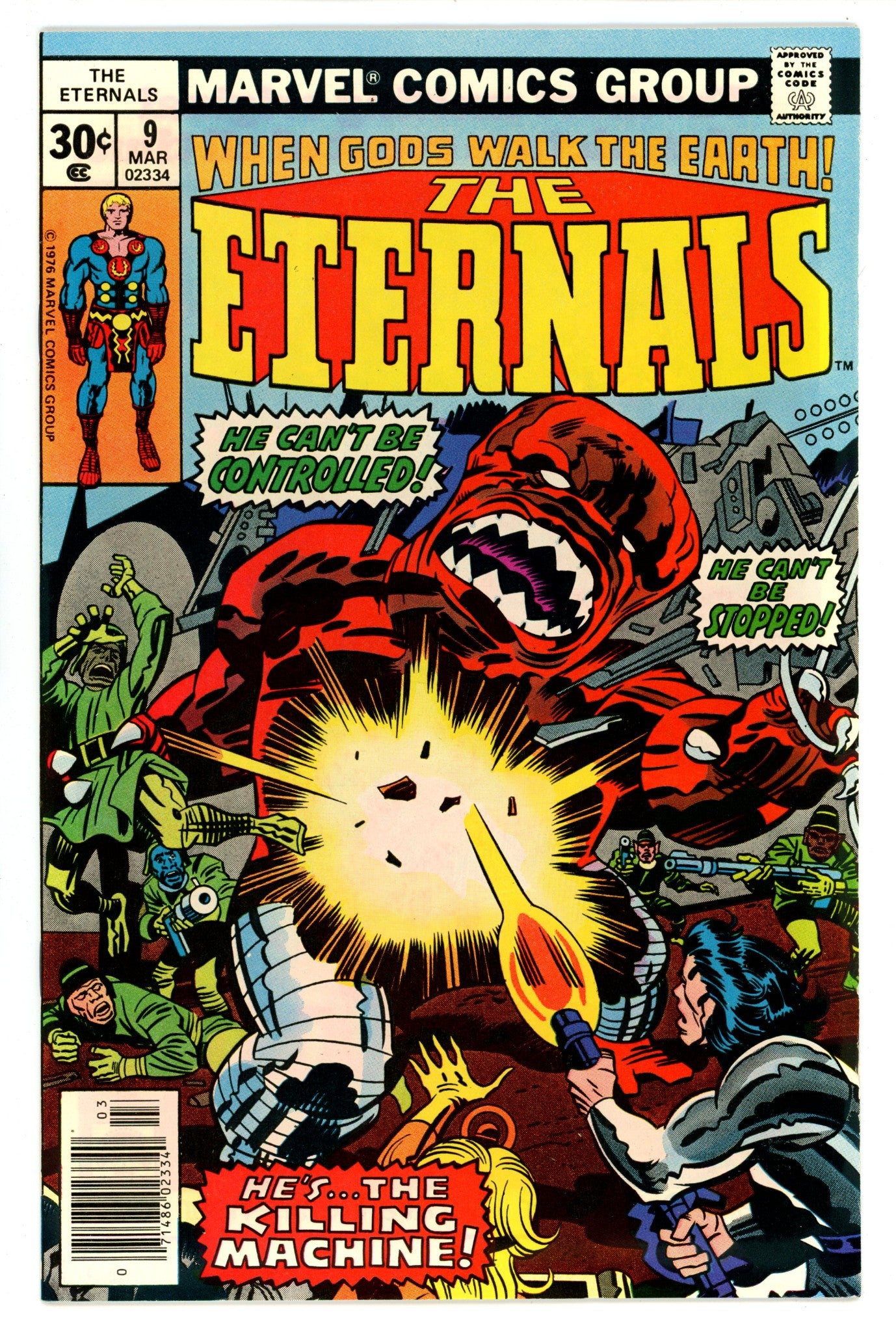 The Eternals Vol 1 9  NM- (9.2)  (1977)   