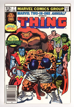 Marvel Two-in-One Annual Vol 1 7 VF+ (8.5) (1982) Canadian Price Variant