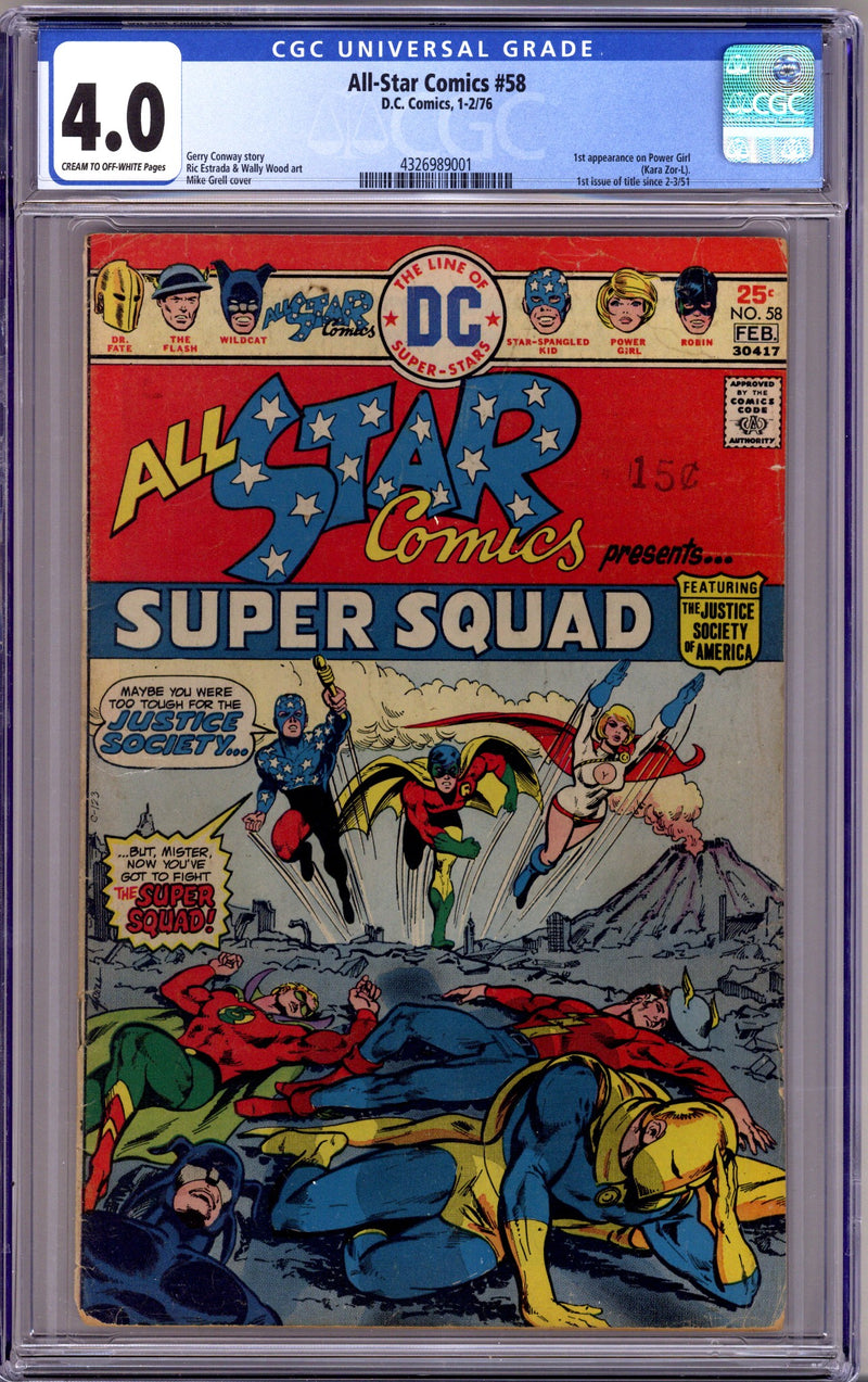 All-Star Comics Vol 1 58 CGC 4.0 (VG) (1976) 