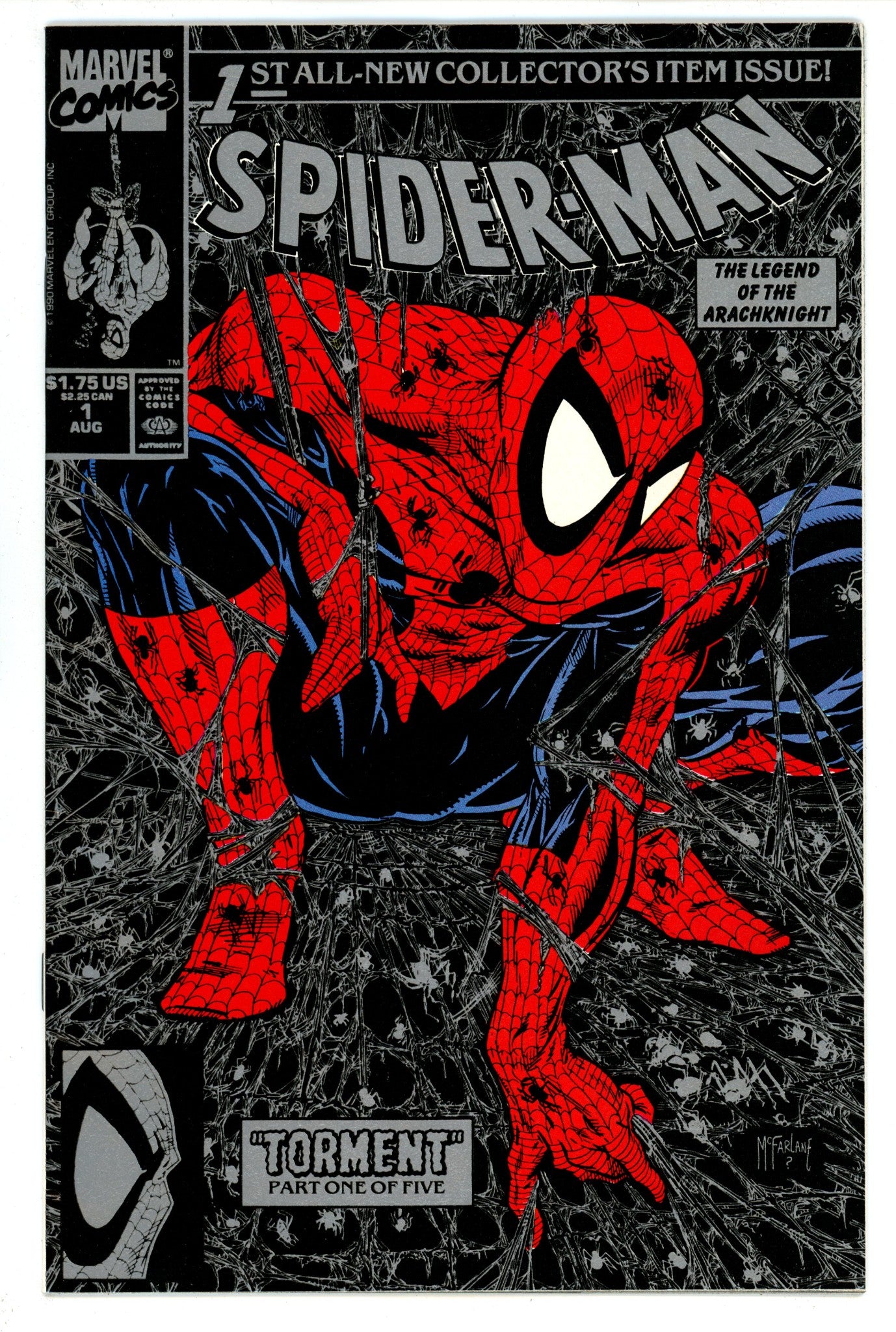 Spider-Man Vol 1 1 VF+ (8.5) (1990) Silver 