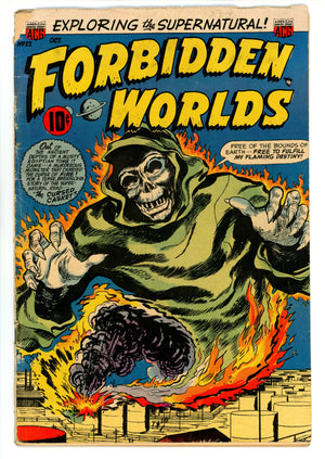 Forbidden Worlds 22 1/2 Back Cover Missing (1953) 