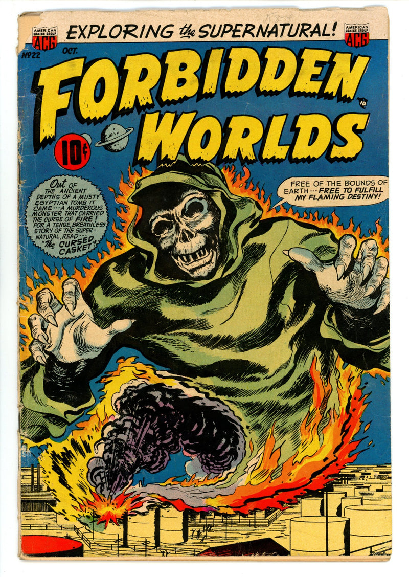 Forbidden Worlds 22 1/2 Back Cover Missing (1953) 