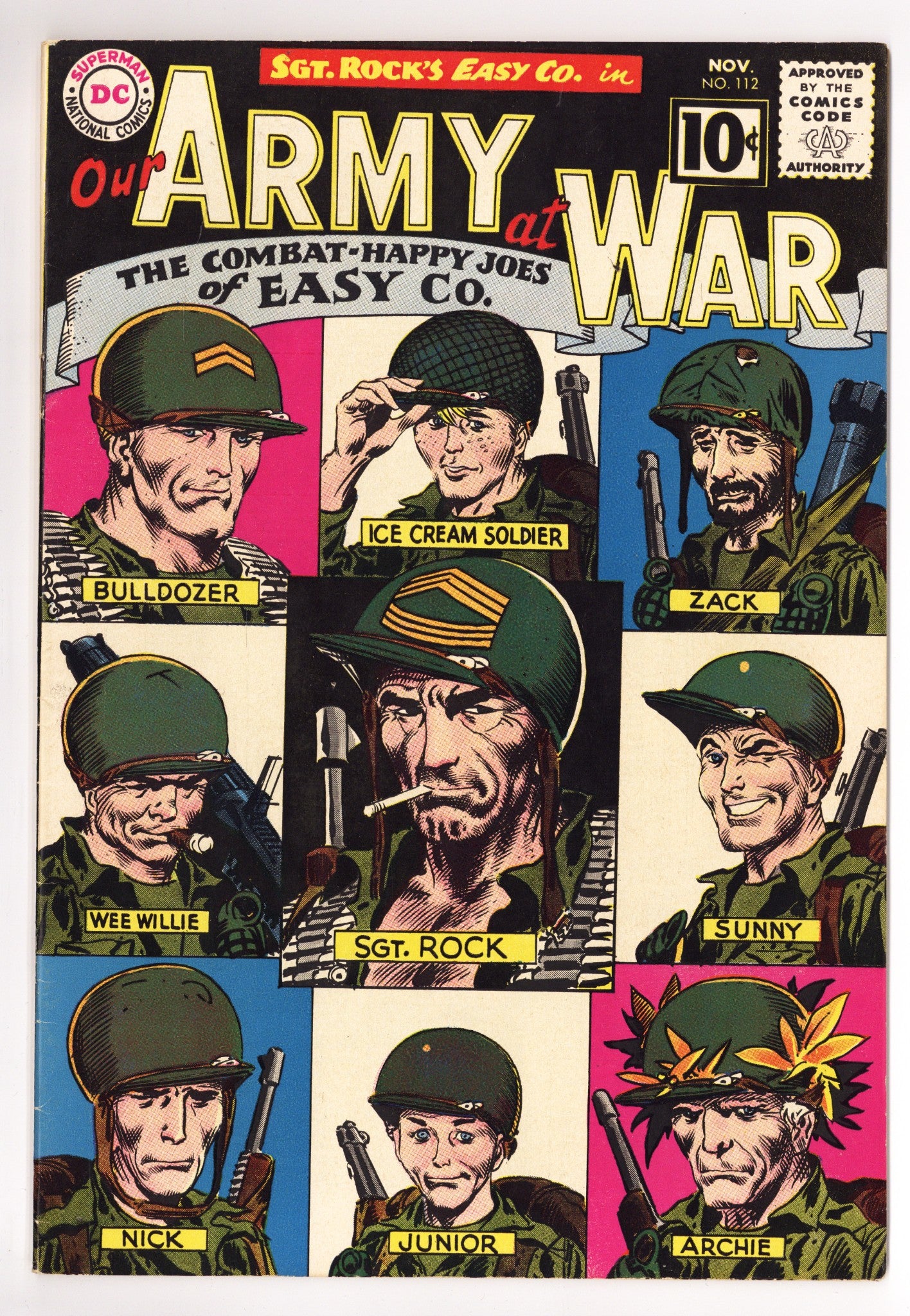 Our Army at War Vol 1 112 VF- (7.5) (1961) 
