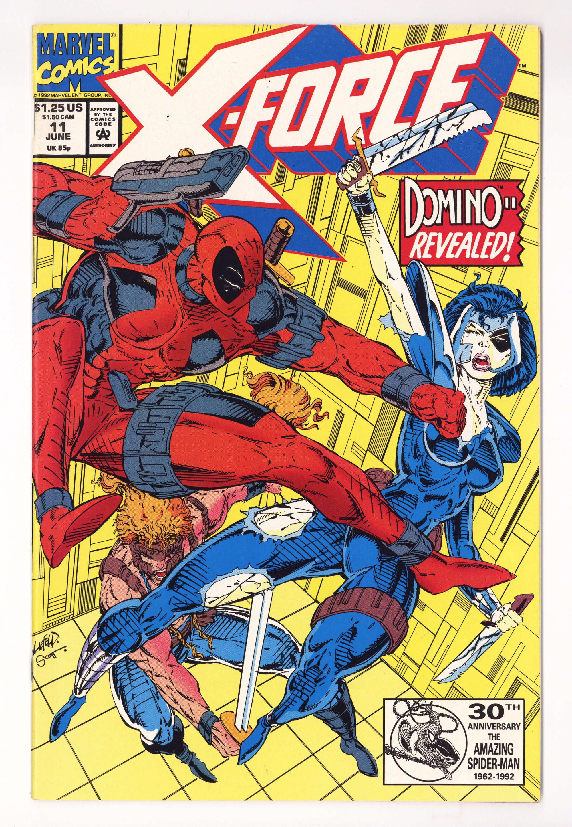 X-Force Vol 1 11  VF- (7.5)   (1992)        
