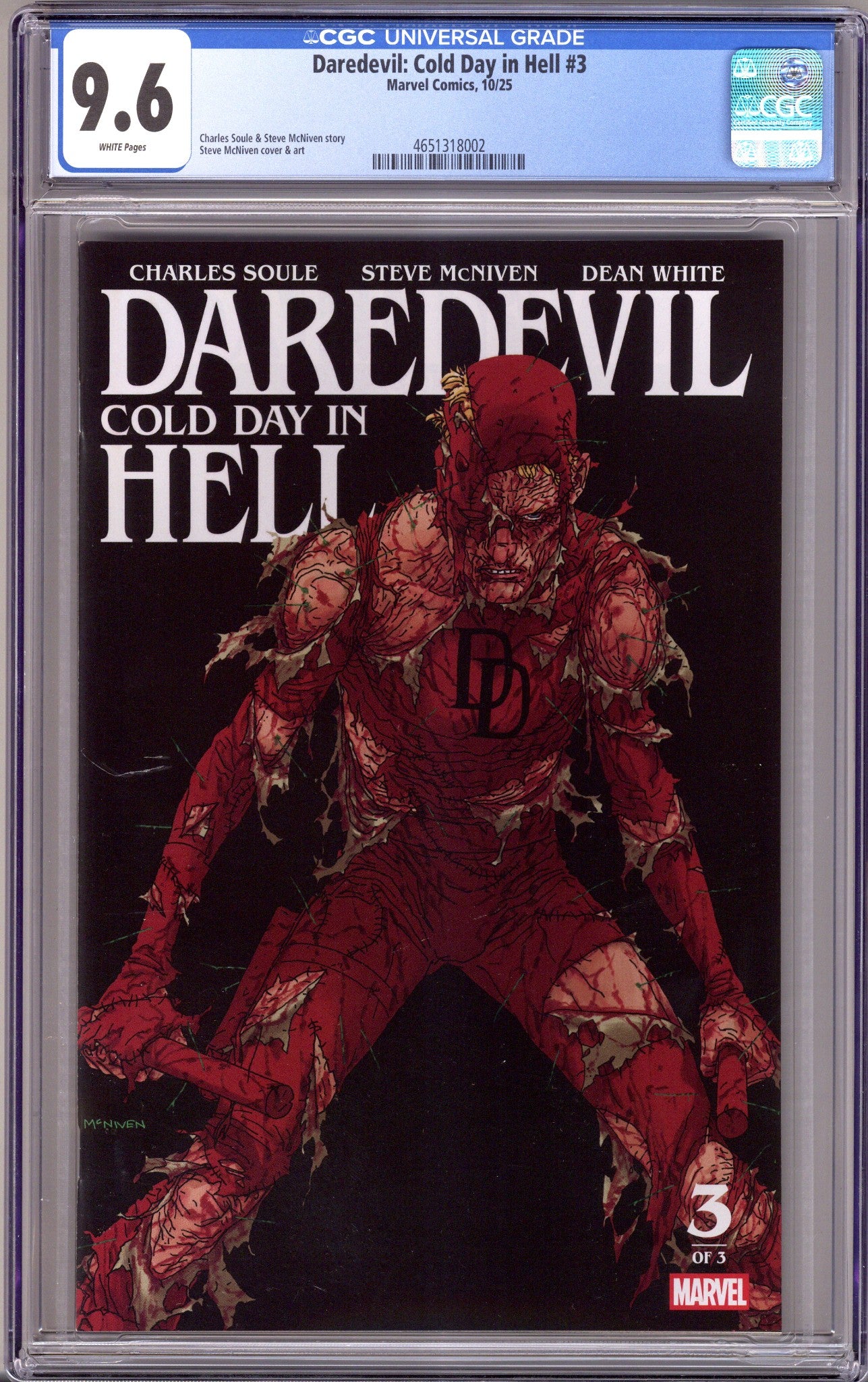 Daredevil: Cold Day in Hell 3 CGC 9.6 (NM+) (2025) 