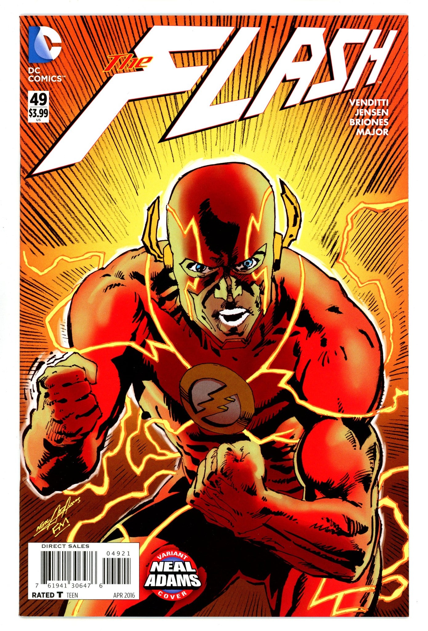 The Flash Vol 4 49 High Grade (2016) Adams Variant 
