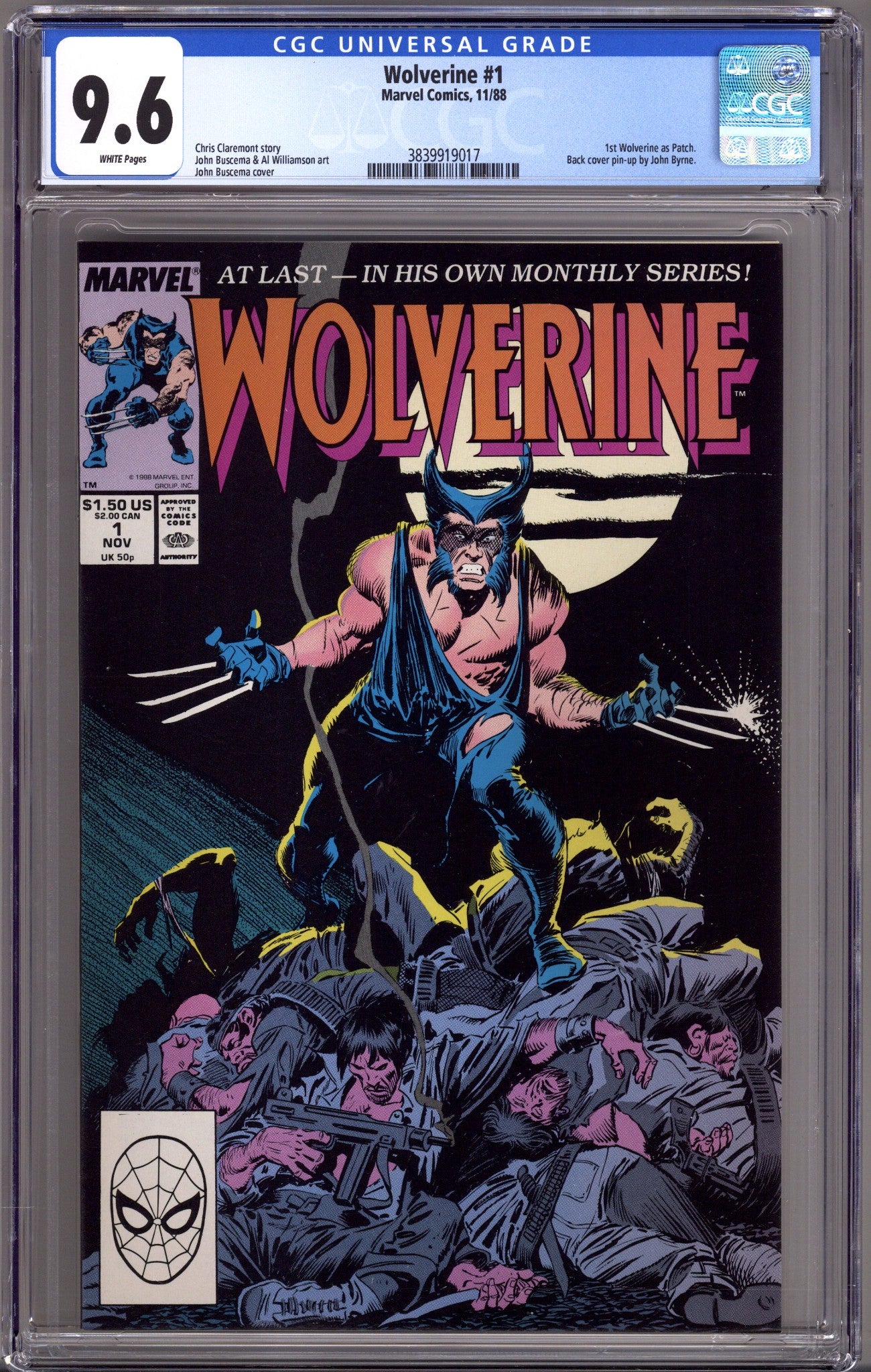 Wolverine Vol 2 1 CGC 9.6 (NM+) (1988) 