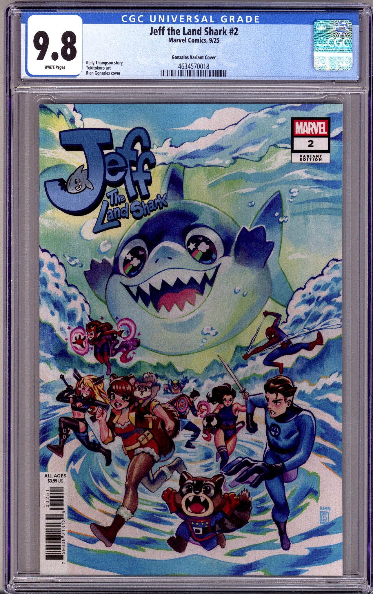 Jeff the Land Shark 2 CGC 9.8 (NM/M) (2025) Gonzales Variant 