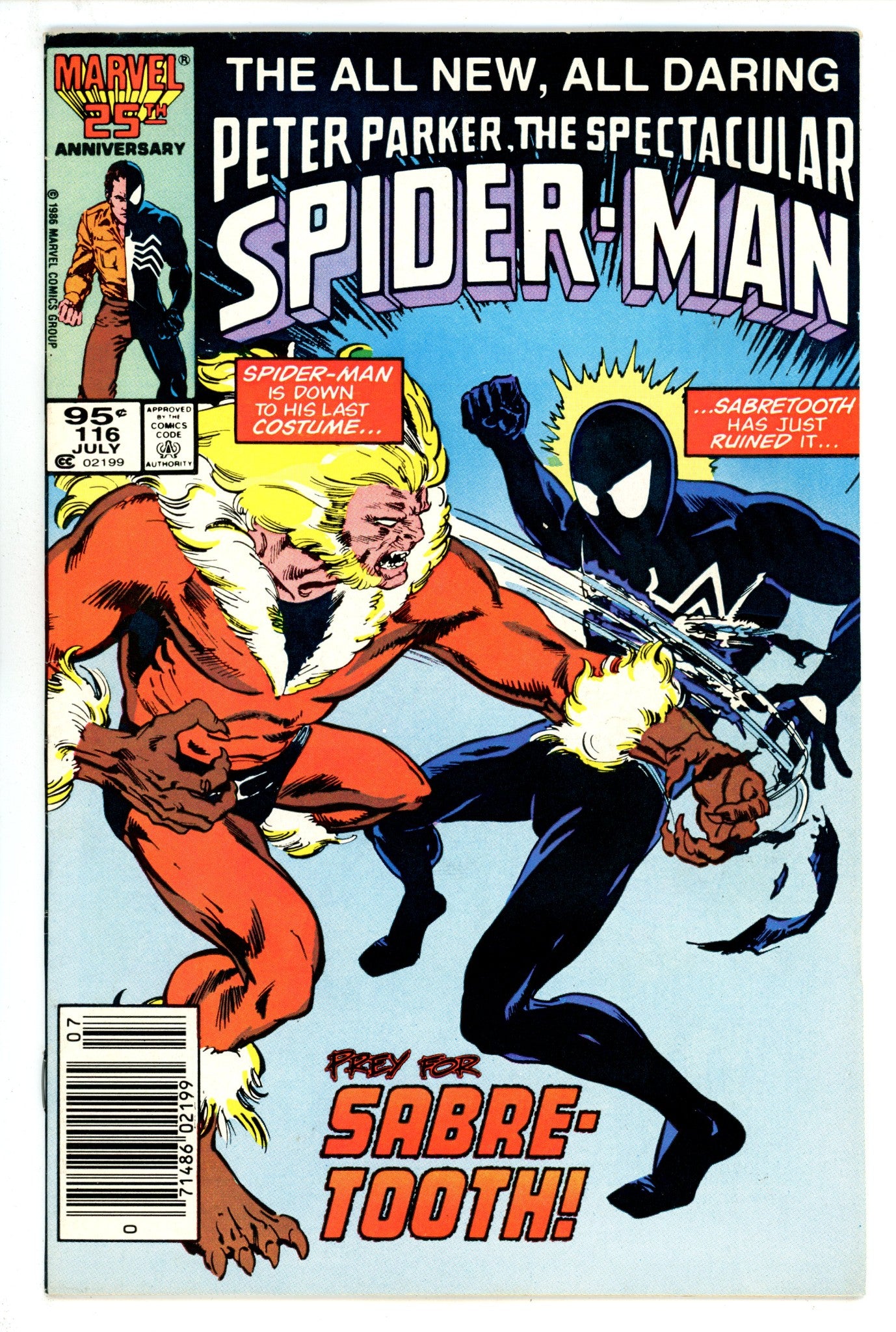 The Spectacular Spider-Man Vol 1 116 FN+ (6.5) (1986) Canadian Price Variant 