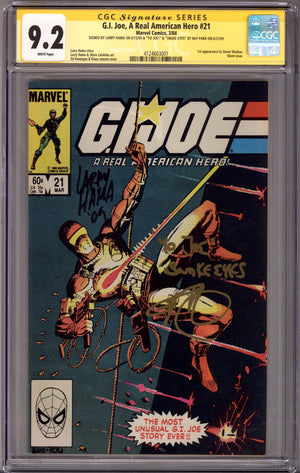 G.I. Joe, A Real American Hero 21 CGC 9.2 (NM-) (1984) Signed / Remarked x2 Cover Larry Hama & Ray Park