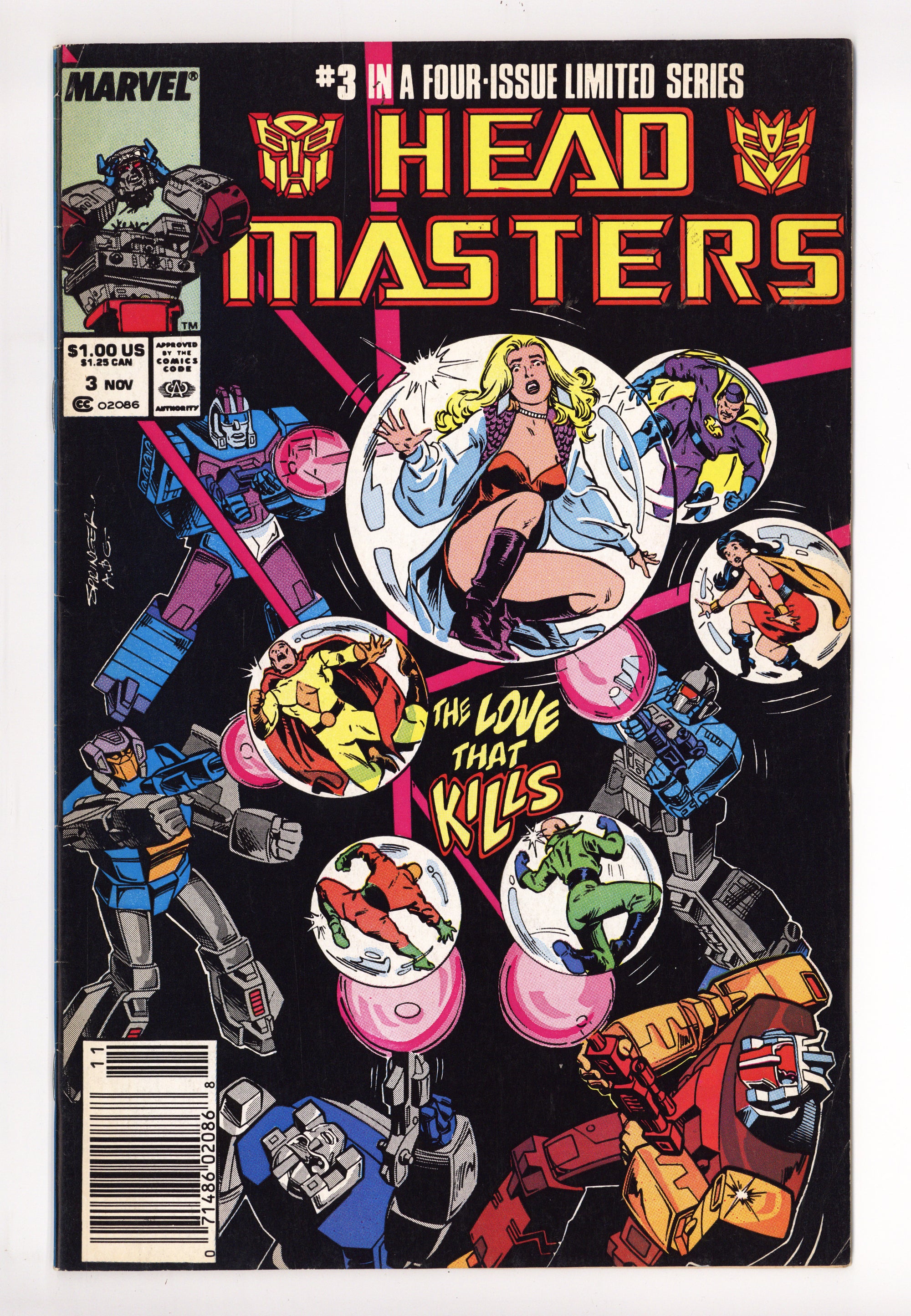 The Transformers: Headmasters 3 Mid Grade (1987) Newsstand 