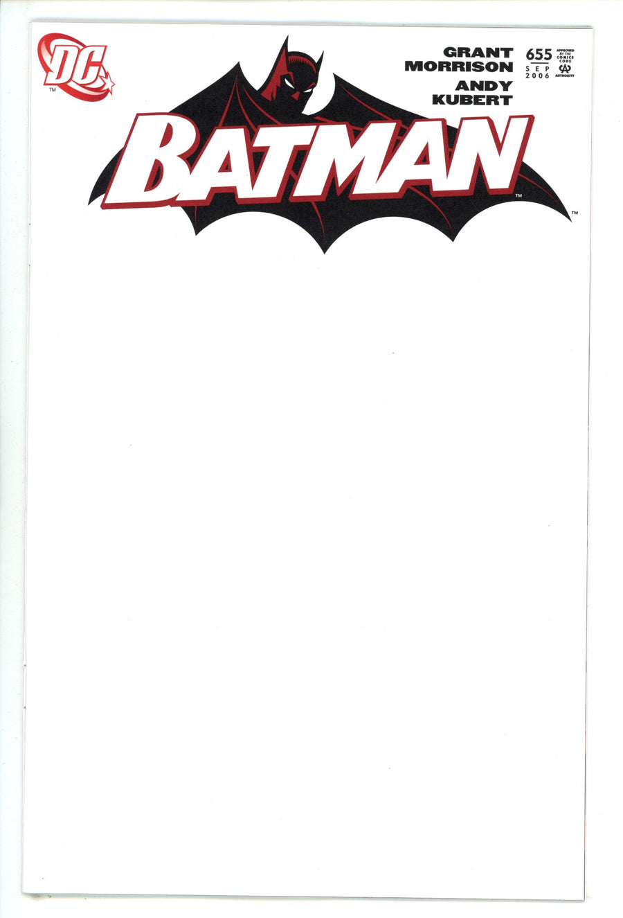 Batman Vol 1 655 Facsimile Blank Variant (2025)