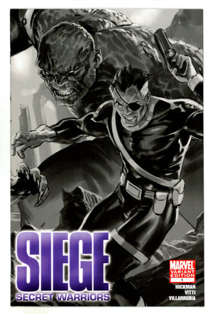 Siege: Secret Warriors 1 High Grade (2010) Djurdjevic B&W Variant