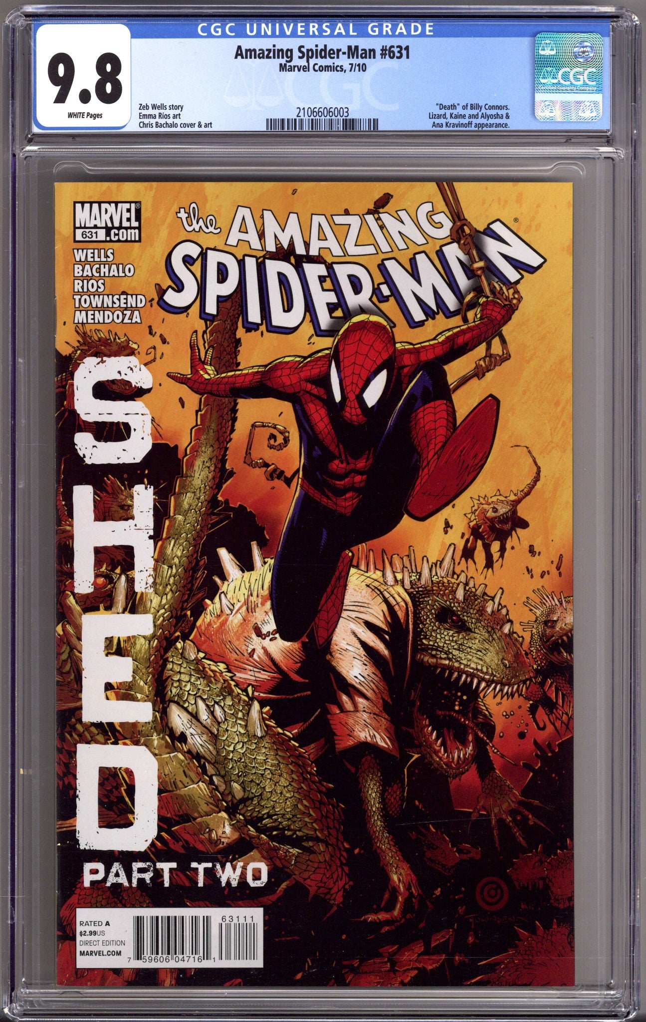 The Amazing Spider-Man Vol 2 631 CGC 9.8 (NM/M)   (2010)        