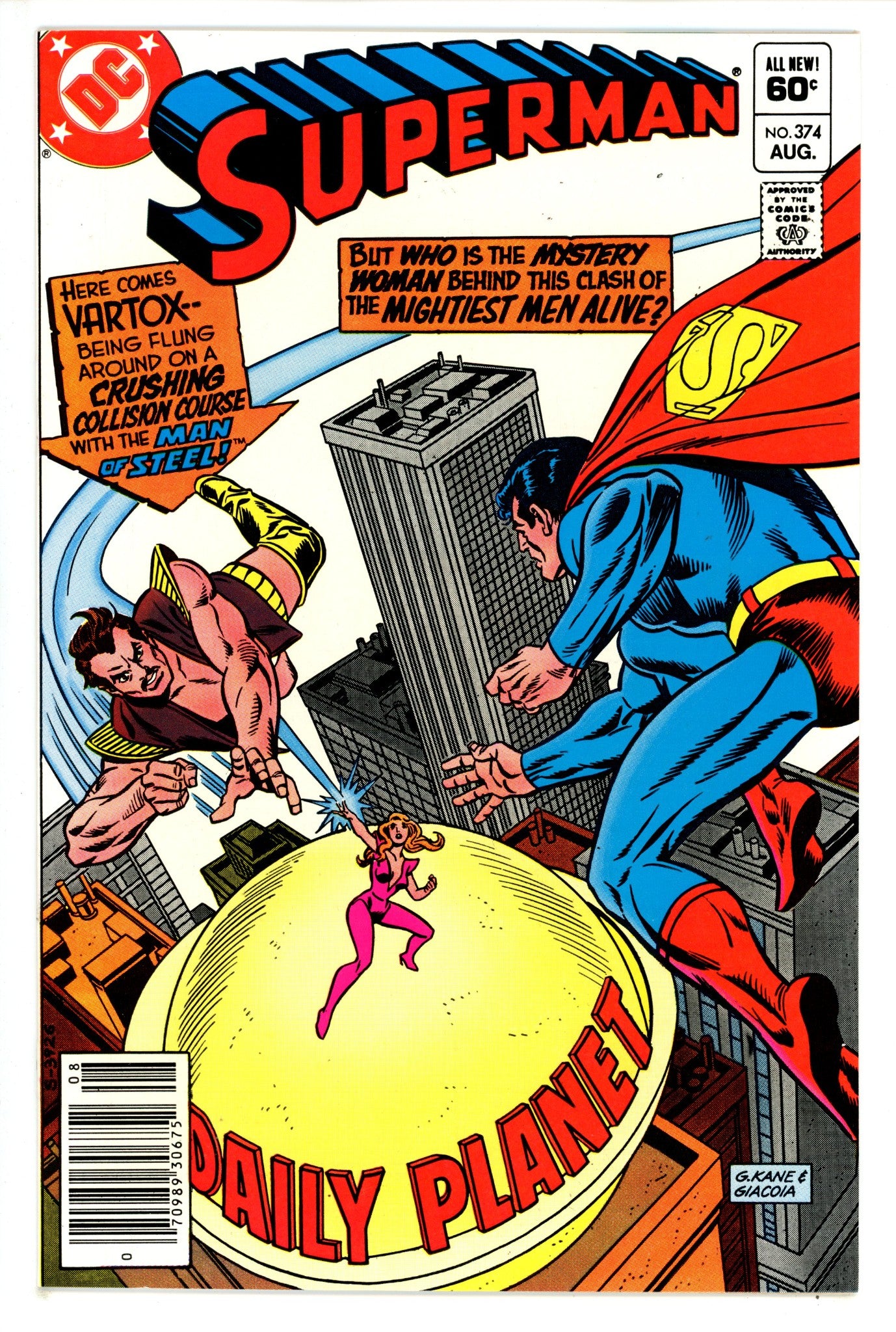 Superman Vol 1 374 Newsstand (1982)