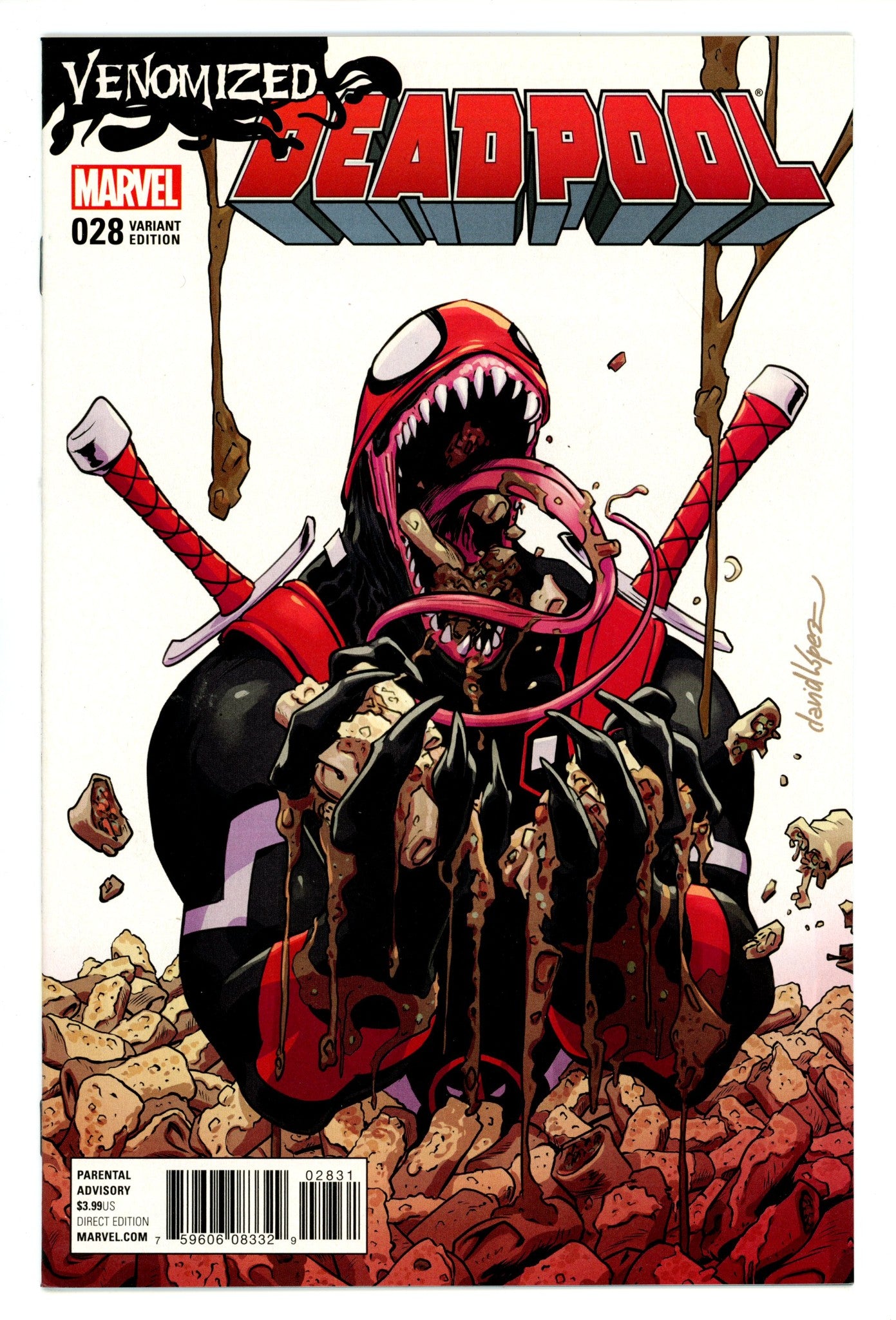 Deadpool Vol 5 28 High Grade (2017) Lopez Venomized Variant 