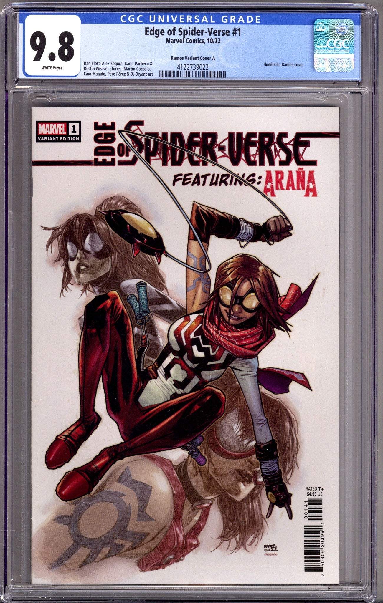 Edge of Spider-Verse Vol 2 1 CGC 9.8 (NM/M) (2022) Ramos Incentive Variant 