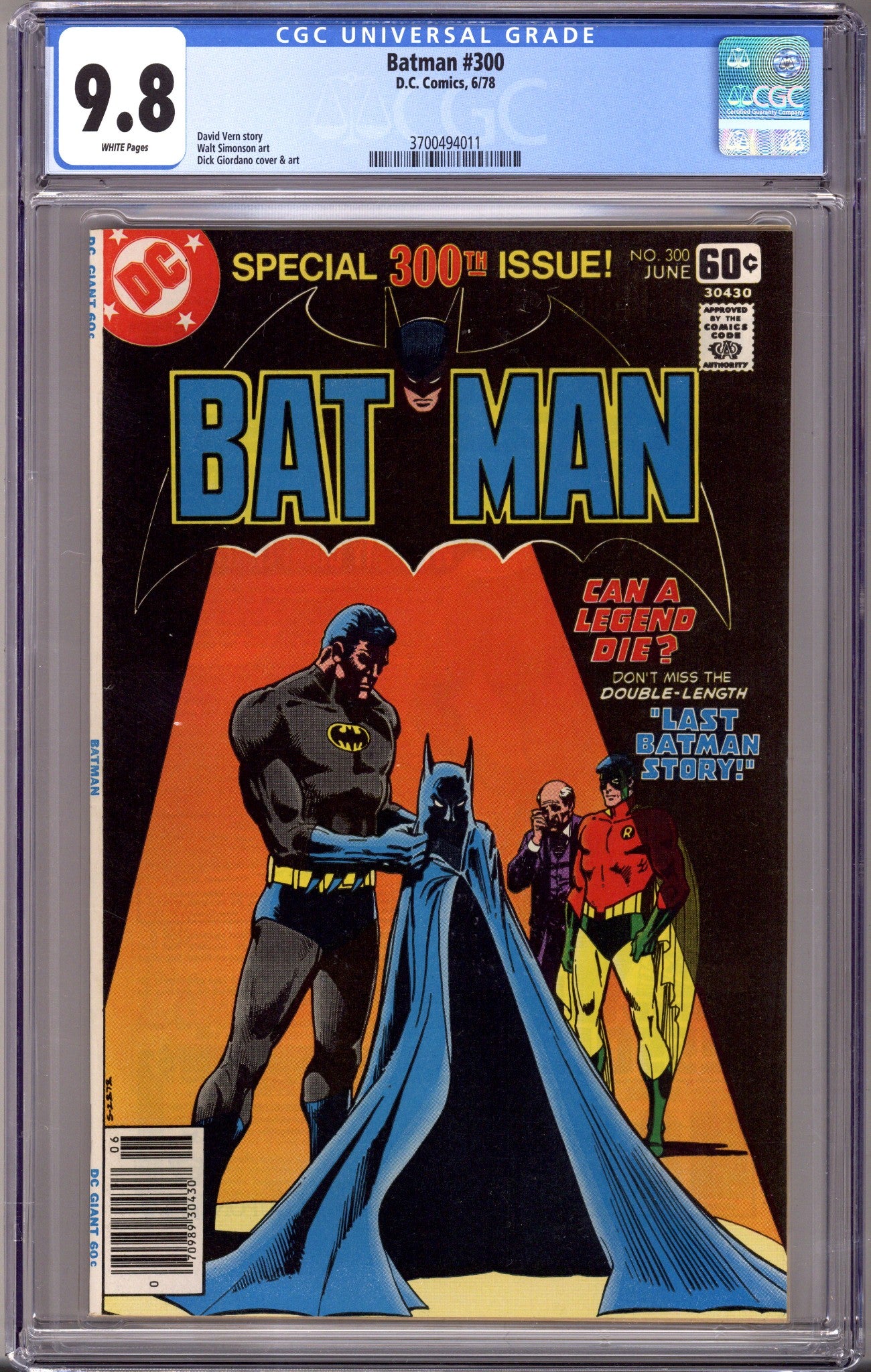 Batman Vol 1 300 CGC 9.8 (NM/M) (1978) 