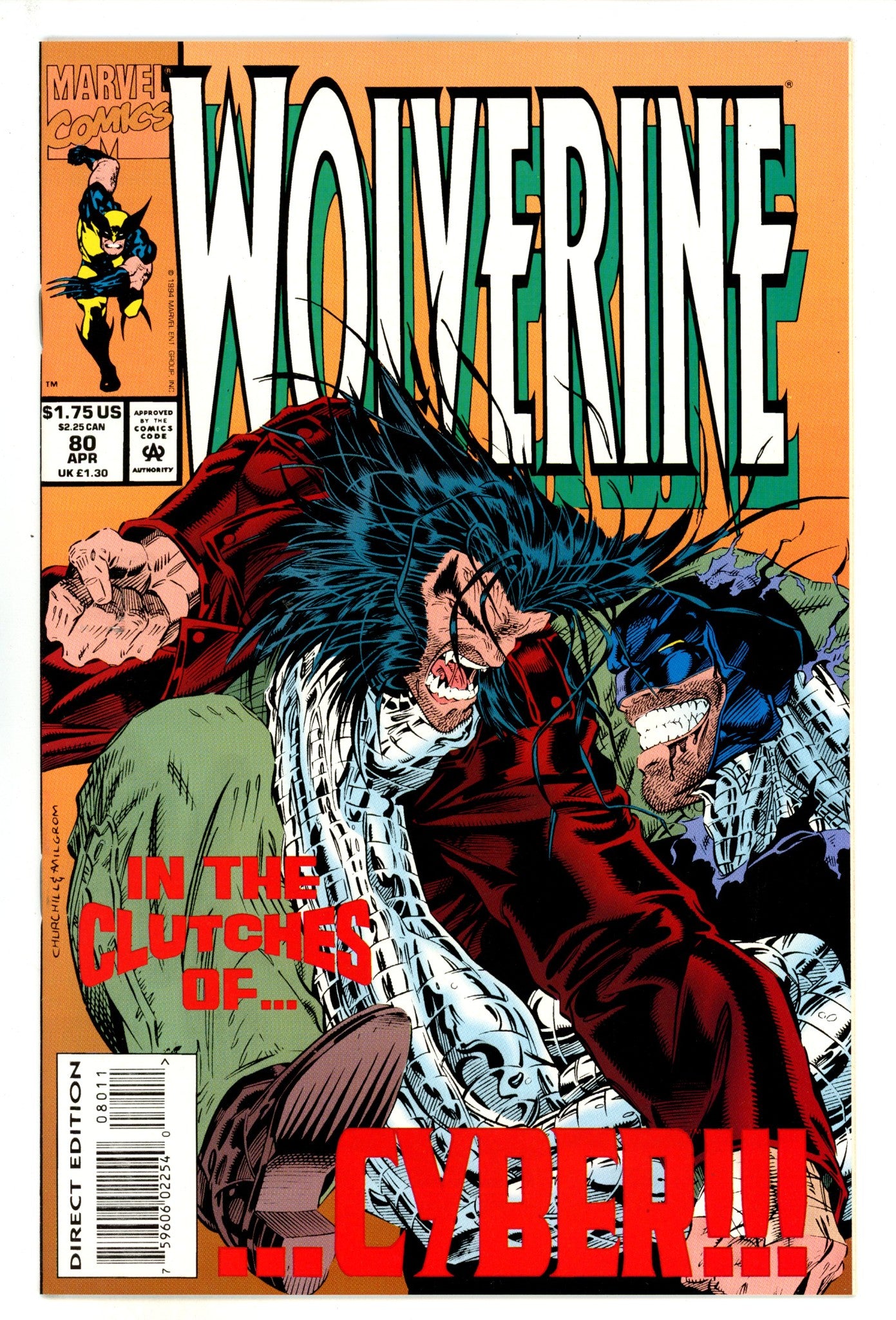 Wolverine Vol 2 80 NM- (9.2) (1994) 