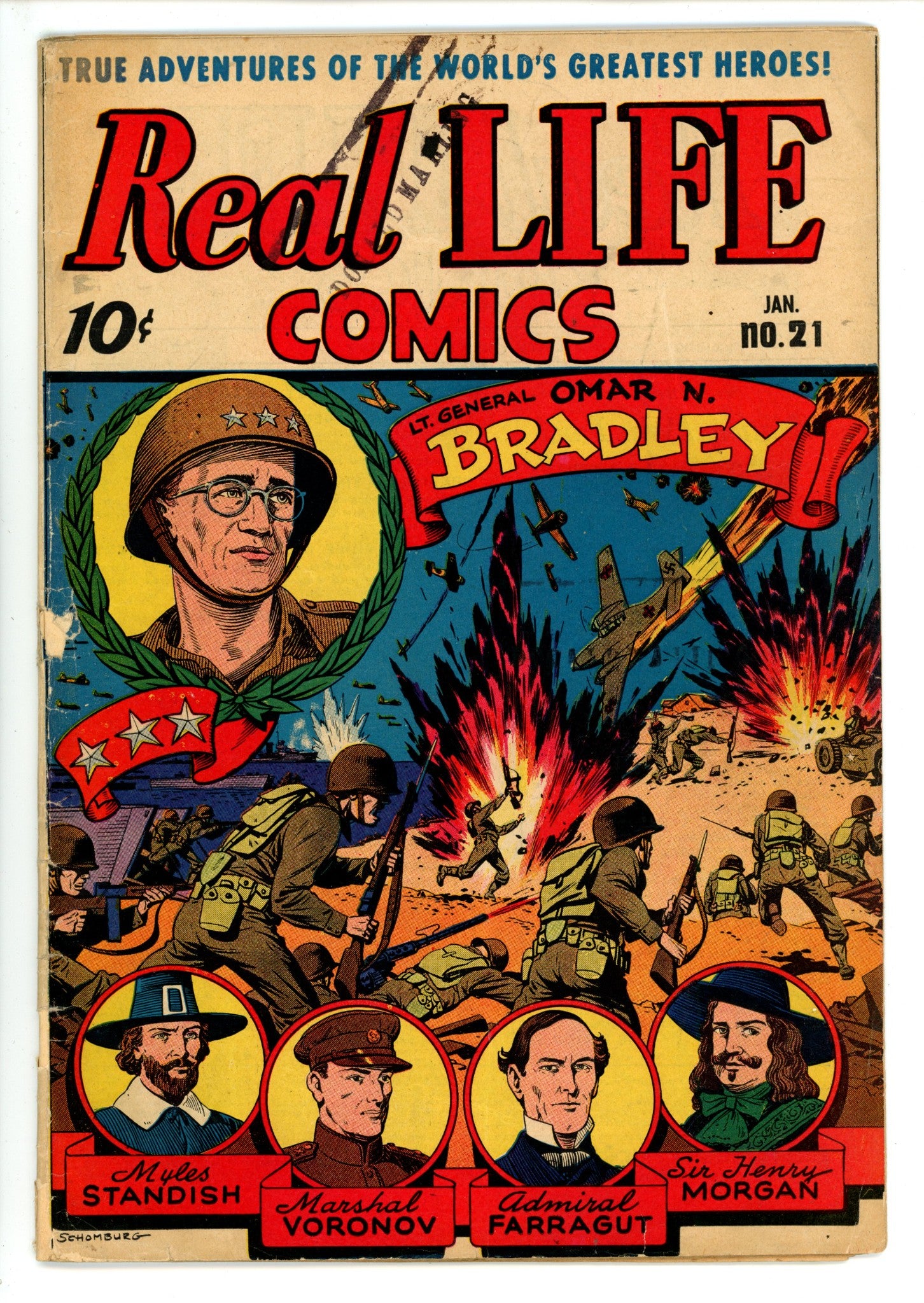 Real Life Comics 21 Missing 2 Wraps, Cvr Det (1945) 