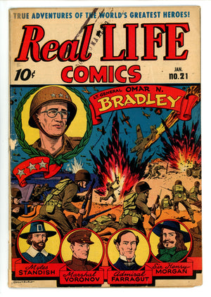 Real Life Comics 21 Missing 2 Wraps, Cvr Det (1945) 