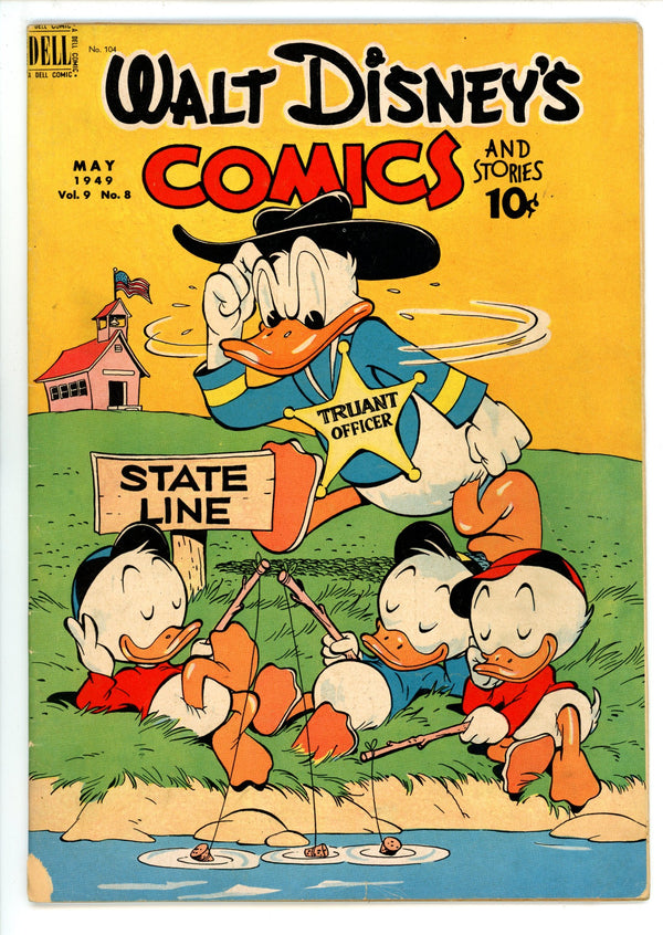 Walt Disney's Comics and Stories Vol 9 8 (104) VG+ (4.5) (1949)