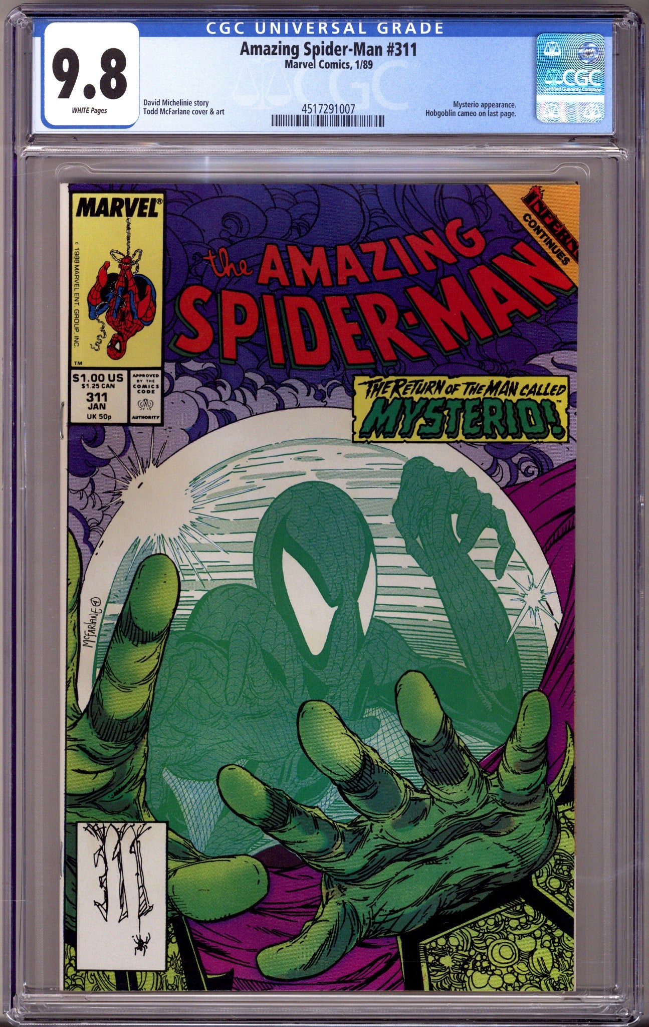 The Amazing Spider-Man Vol 1 311 CGC 9.8 (NM/M) (1989) 