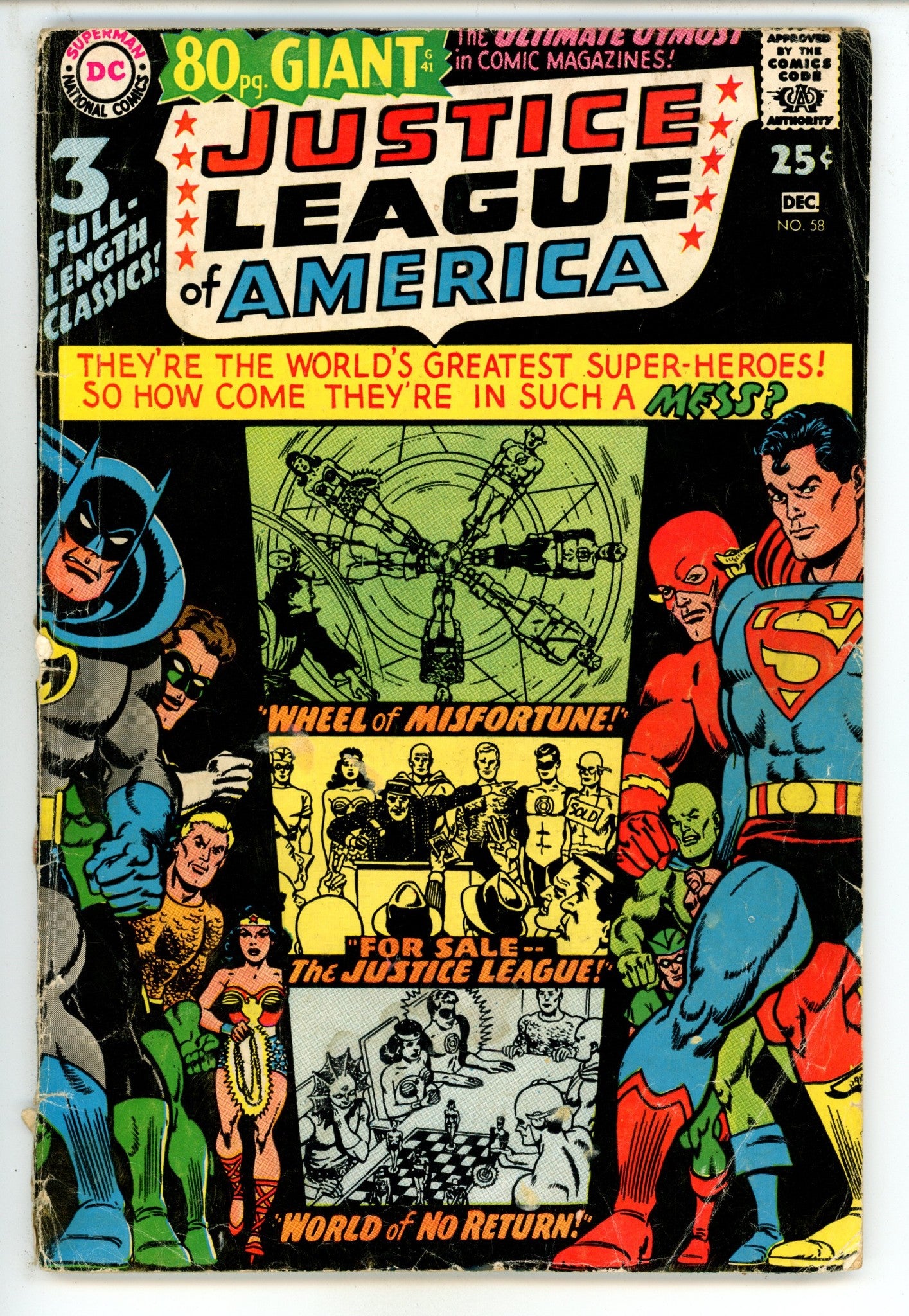 Justice League of America Vol 1 58 Missing Back Cover (1967) 