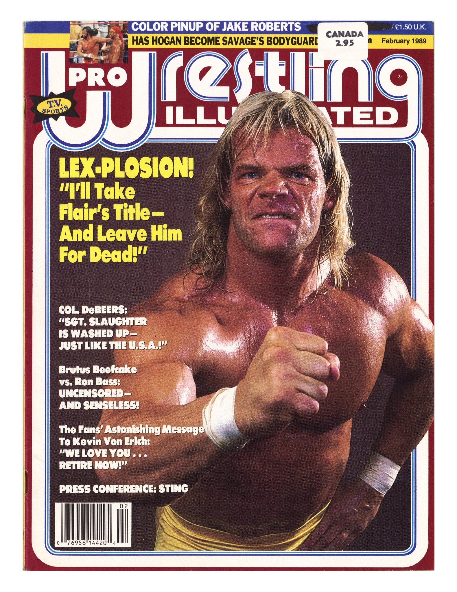 Pro Wrestling Illustrated February Low Grade (1989) 