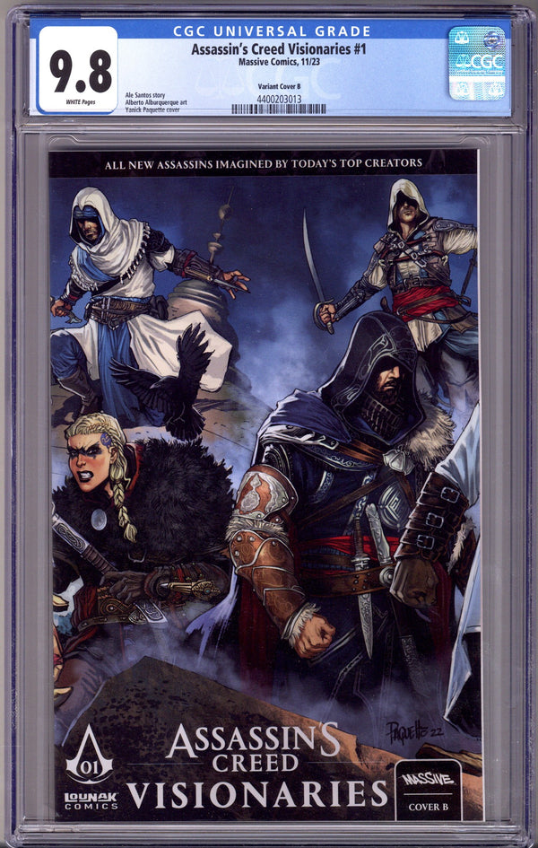 Assassin's Creed Visionaries 1 CGC 9.8 (NM/M) (2023) Paquette Variant