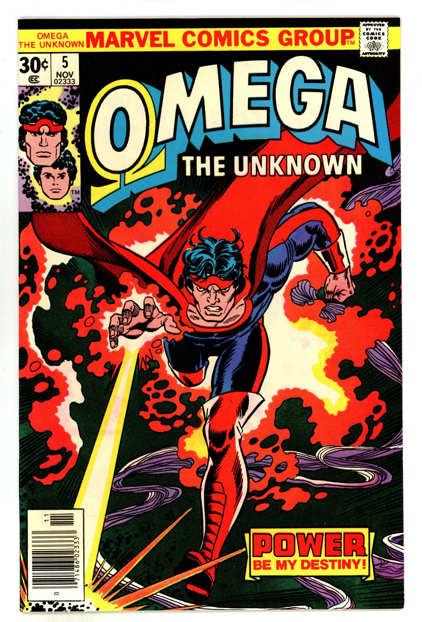 Omega the Unknown Vol 1 5 NM- (9.2) (1976) 