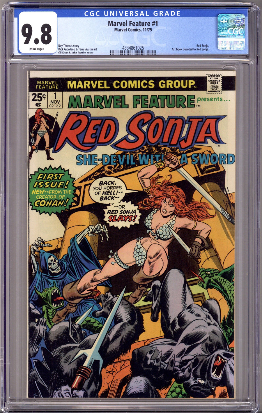 Marvel Feature Vol 2 1 CGC 9.8 (NM/M) (1975) 
