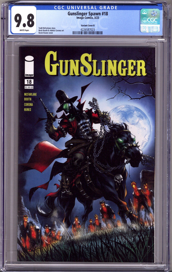 Gunslinger Spawn 18 CGC 9.8 (NM/M) Cracked Case (2023) Keane Variant