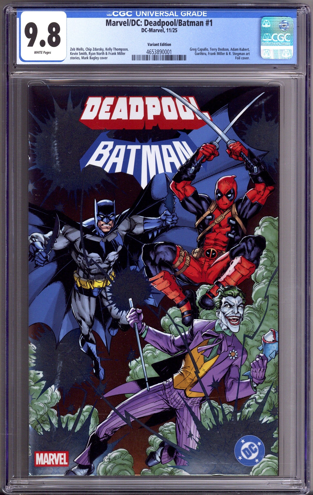 Marvel/DC: Deadpool/Batman   1 CGC 9.8 (NM/M)   (2025) Bagley Foil   Variant  