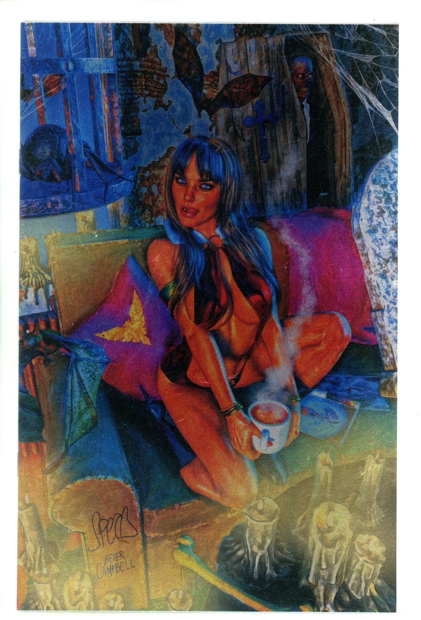 Vampirella Vol 8 2 Spears Foil Virgin 2 Cvr Y Foc Bonus Spears Original Foil Vi NM (2025)